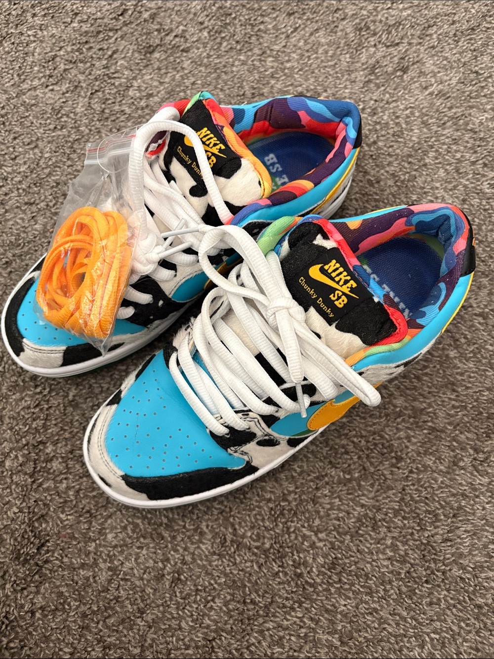 Nike Multicolor Dunk Low Sneakers - Blue/Black/Yellow